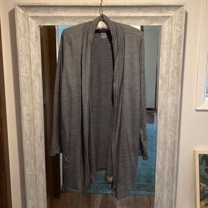 Wool& Landmark Cardigan in charcoal gray L